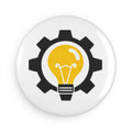 Lightbulb Gear Icon Button Magnet