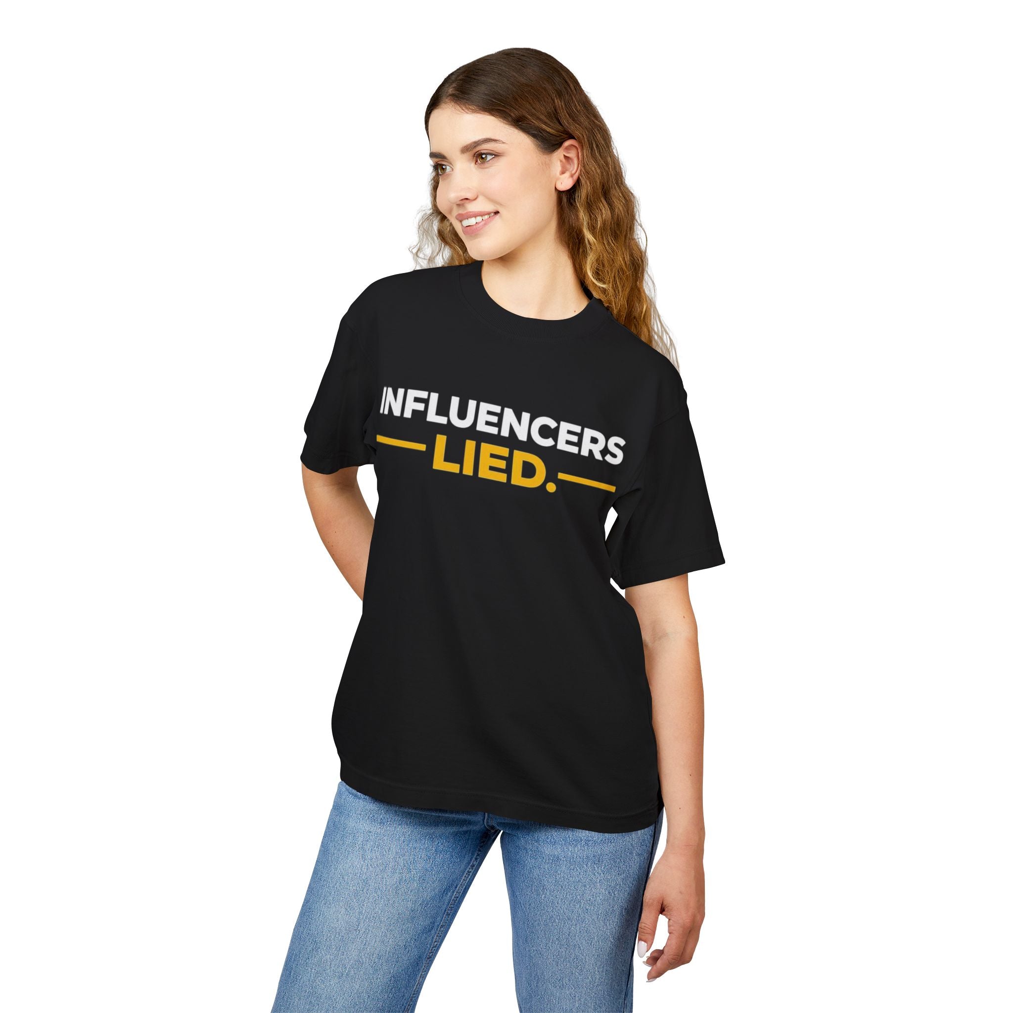 INFLUENCERS LIED T-Shirt | Statement Tee, Bold Typography