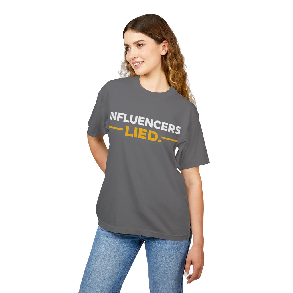 INFLUENCERS LIED T-Shirt | Statement Tee, Bold Typography