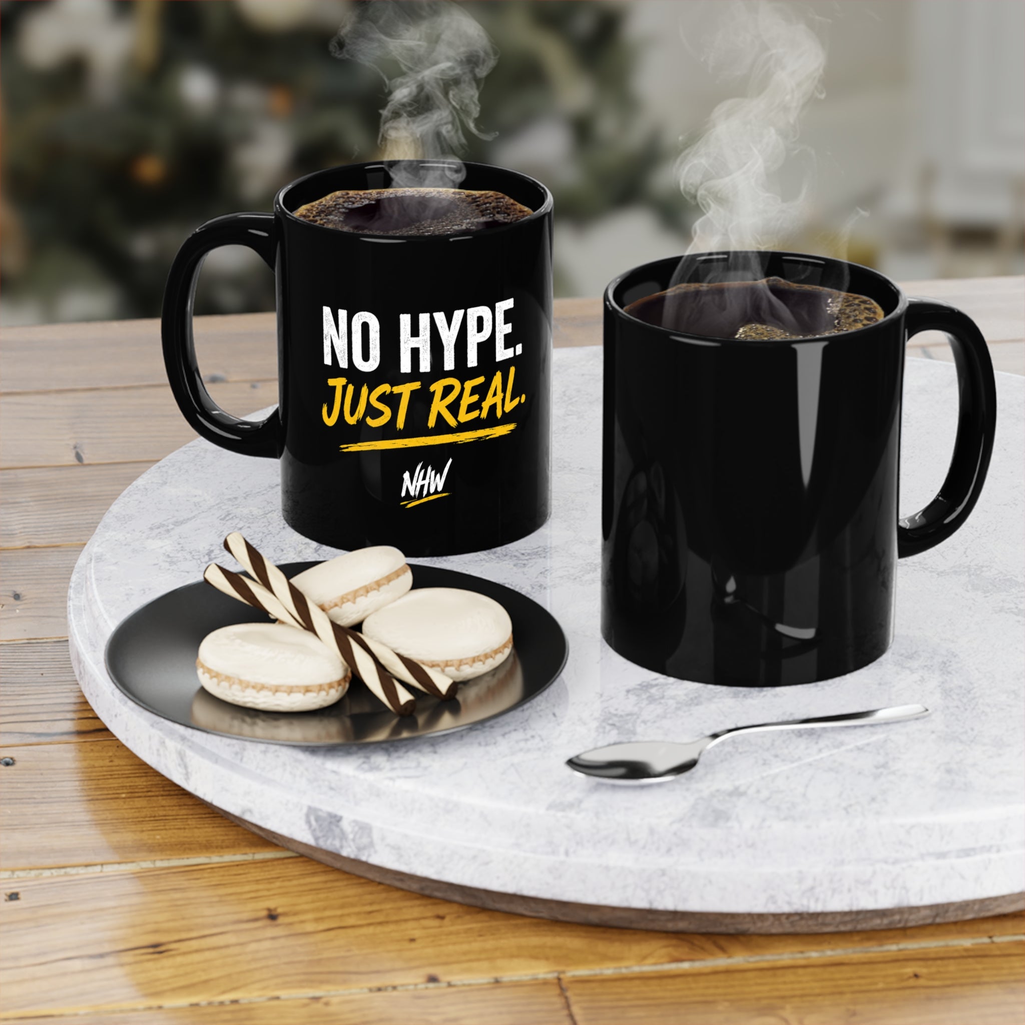 No Hype Just Real Black Coffee Mug — 11oz - 325ml
