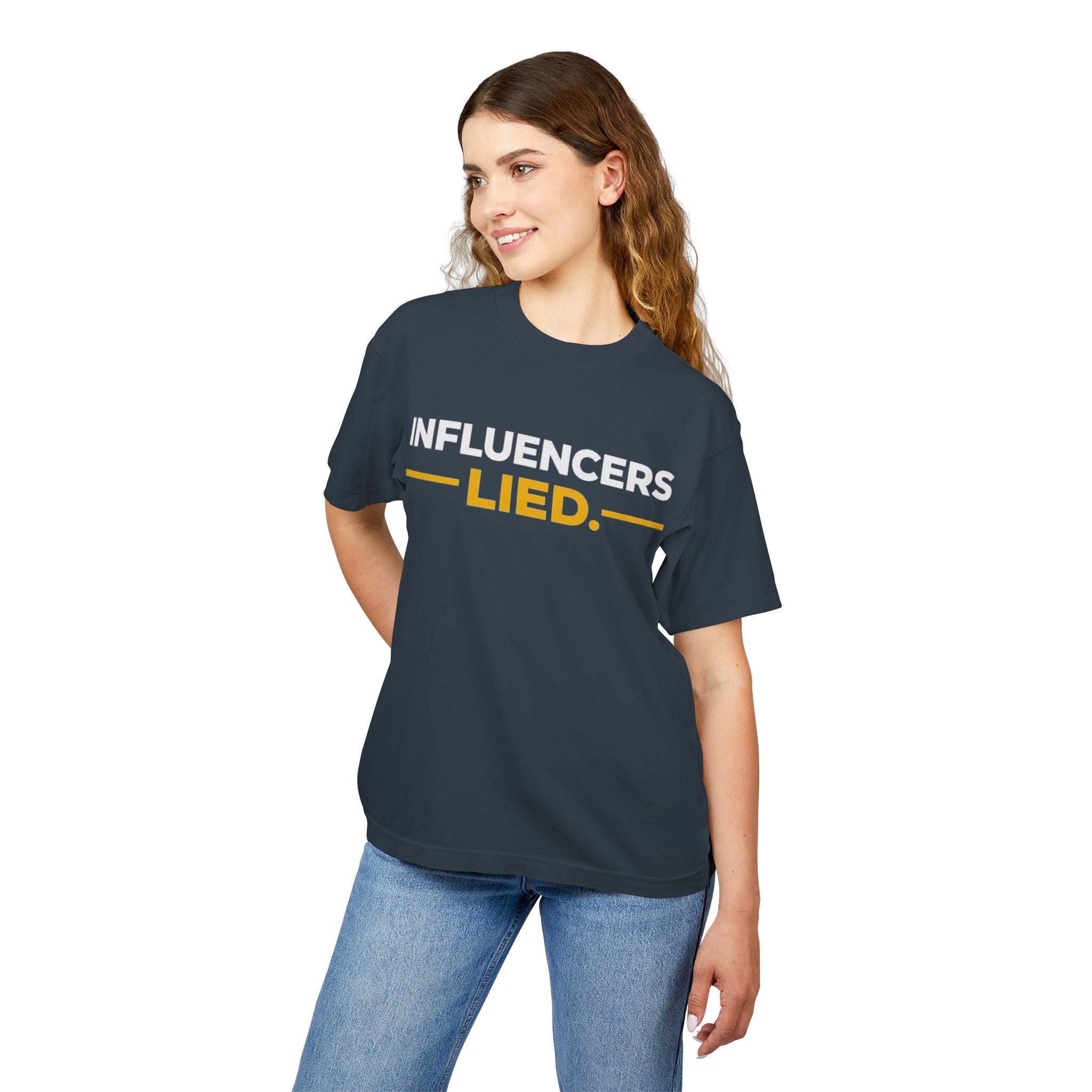 INFLUENCERS LIED T-Shirt | Statement Tee, Bold Typography