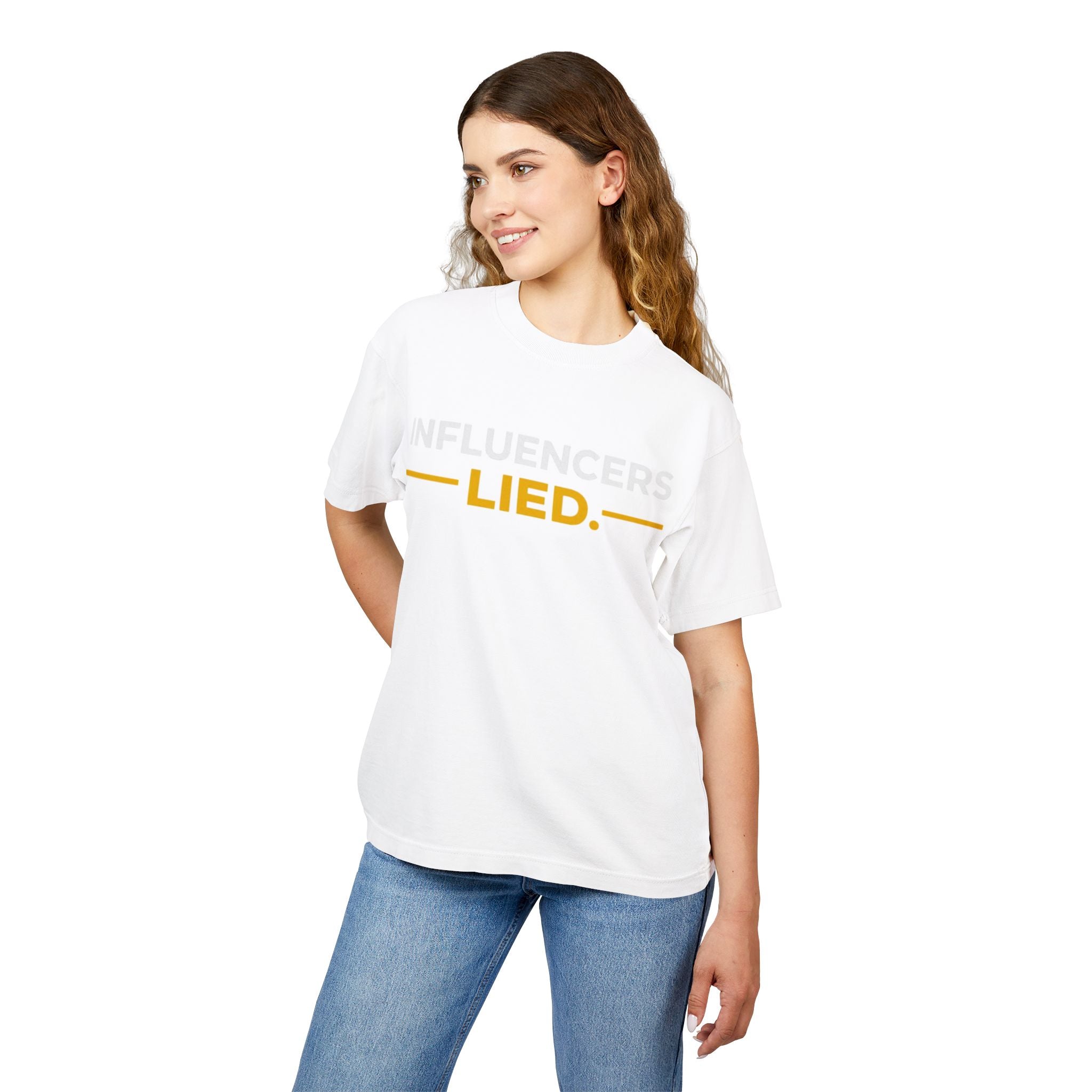 INFLUENCERS LIED T-Shirt | Statement Tee, Bold Typography